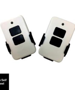 ريموت باب أتوماتيك ACM أبيض بزرارين — ريموتين من الأمام — ACM automatic door remote white 2 button