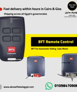 BFT remote control for automatic sliding gate motors, fast delivery Cairo and Giza.