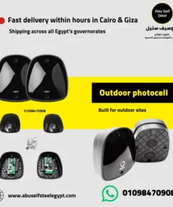 FT33 outdoor photocell IP54 in Egypt, infrared photo eye safety sensor pair for gate and door safety, shown with front and back housing detail.