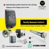 Somfy Keytis 2 RTS 2 button remote control, 433.42 MHz, compact key fob.