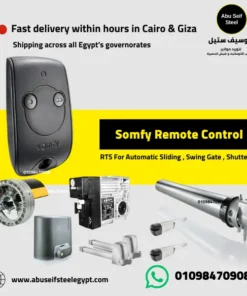 Somfy Keytis 2 RTS 2 button remote control, 433.42 MHz, compact key fob.