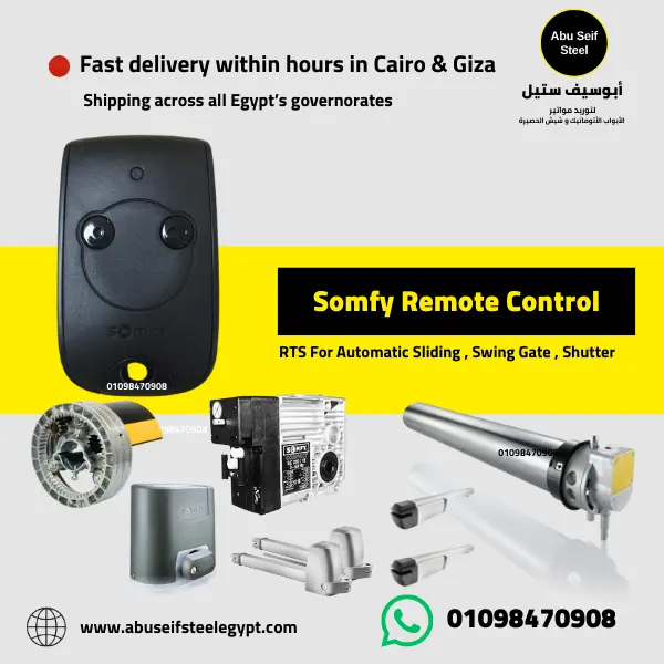 Somfy Keytis 2 RTS remote control in Egypt, 2-channel handheld transmitter for Somfy RTS gate and roller shutter receivers