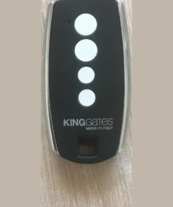 ريموت King Gates Stylo 4K إيطالي 4 زراير — KING gates Stylo 4K remote — واقف — لوجو KINGgates وMade in Italy — صورة 3